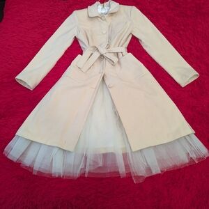 Elegant Cream Women's Coat